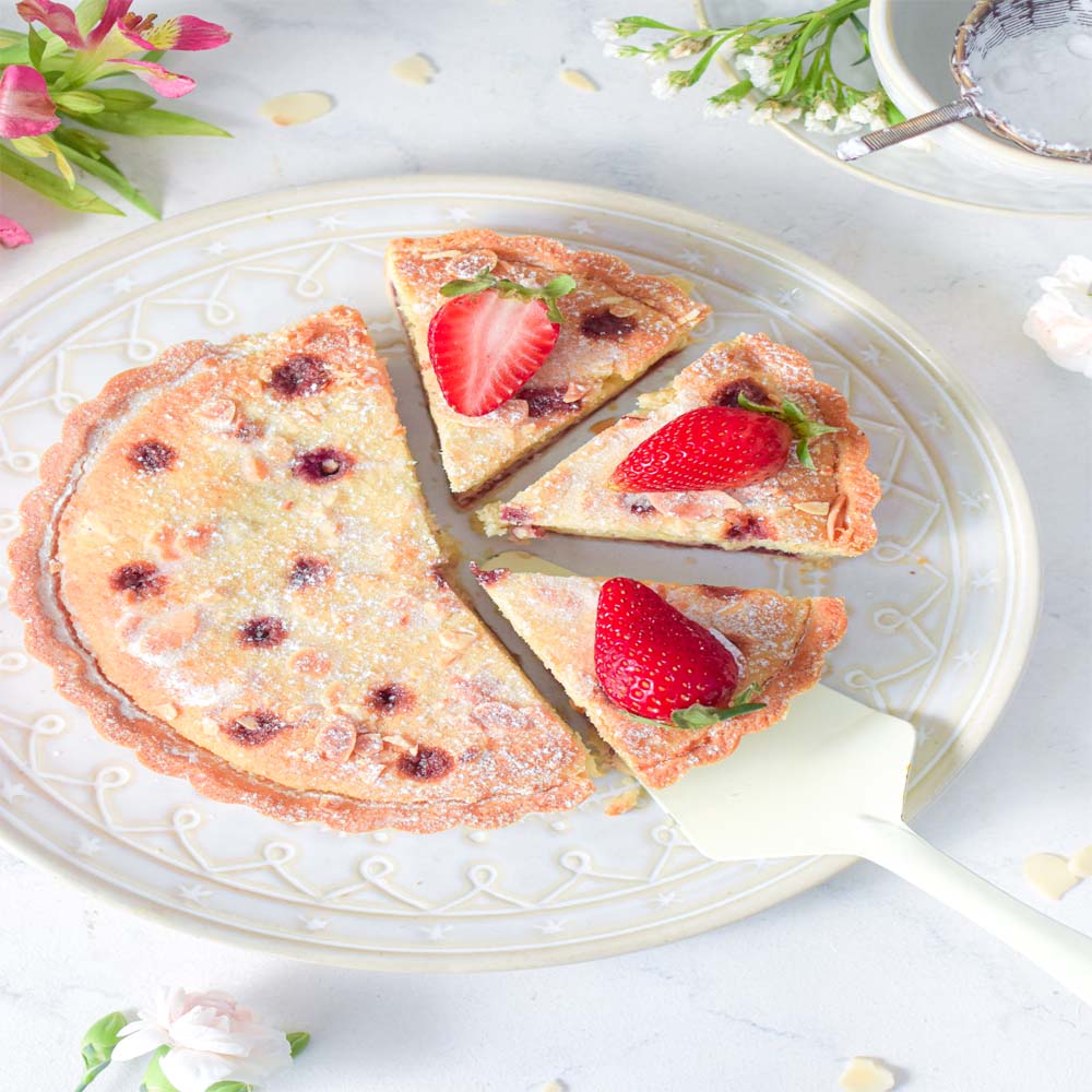 Sugar free, Vegan, Strawberry almond Bakewell tart2